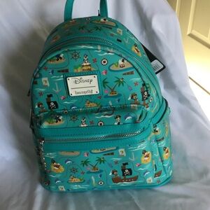 Disney Loungefly Pirate Adventure Backpack - Turquoise
